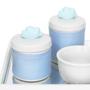 Imagem de Kit Higiene Espelho Potes, Molhadeira e Capa Nuvem Azul Quarto Bebê Menino