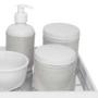 Imagem de Kit Higiene Espelho Potes, Molhadeira, Porta Álcool-Gel e Capa Branco Quarto Bebê Unissex