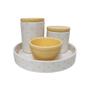 Imagem de Kit Higiene Pbb Cerâmica Baby Amarelo com 4 Peças