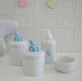 Imagem de Kit Higiene Porcelana Bebê Bandeja Menino Quarto K016 Urso