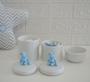 Imagem de Kit Higiene Porcelana Bebê Moderno Quarto Banho K015 Urso