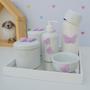 Imagem de Kit Higiene Porcelana Bebê Térmica Bandeja K010 Borboleta