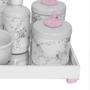 Imagem de Kit Higiene Provençal Bebê Porcelana Bandeja Completo Rosa