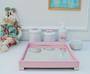 Imagem de Kit Higiene Rosa Laço Bebe Porcelana Menina Maternidade K032