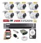 Imagem de Kit Hikvision 6 Cam Hilook Full Hd 1080p Dvr 8c K1 Turbo Hd