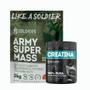 Imagem de Kit: Hipercalórico Army Super Mass - 3Kg + Creatina Monohidratada Pote 300g - 100% Pura Importada - Soldiers Nutrition