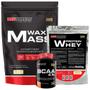 Imagem de Kit Hipercalórico Waxy Mass + Whey Protein + Bcaa