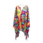 Imagem de Kit Hippie Joblin Colorido com Poncho e Colar da Paz