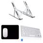 Imagem de Kit Home Office Teclado e Mouse Bluetooth+Sup+Mouse Pad Para Notebook Lenovo IdeaPad Flex 5i