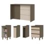 Imagem de Kit Ilha Gourmet 3 Gavetas com Porta Condimentos Connect