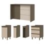 Imagem de Kit Ilha Gourmet 3 Gavetas com Porta Condimentos Connect
