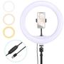 Imagem de Kit Iluminação Led 3X Ring Light 12 Usb 20W, Braço Extensor,