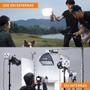 Imagem de Kit Iluminação Led Com Baterias Godox Para Ensaio Externo Ml60ii Bi 70w + Softbox