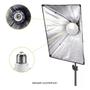 Imagem de Kit Iluminação Softbox 50x70cm com Lâmpada Bivolt 55W e Tripé Iluminação 1,90m