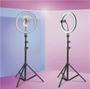Imagem de Kit Iluminador Ring Light 18 Polegadas 40W com Tripé 2 metros + suporte Celular Youtuber Selfie