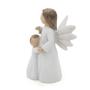 Imagem de Kit Imagem 1 Anjo da Guarda Branco com Menino e 1 Anjo da Guarda Branco com Menina  Resina 6,5 cm