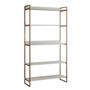 Imagem de Kit Industrial Estante Guaecá 180x95 E Aparador Industrial 3 Prateleiras Córdoba 100x95 Cobre/Branco