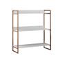 Imagem de Kit Industrial Estante Guaecá 180x95 E Aparador Industrial 3 Prateleiras Córdoba 100x95 Cobre/Branco