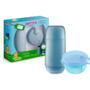 Imagem de Kit Infantil Azul Bebe Garrafa Térmica 250ml e Pote para Leite em Pó Sanremo