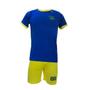 Imagem de Kit Infantil Brasil Camisa Calção E Meia Torcedor Azul
