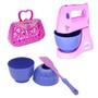 Imagem de Kit Infantil Casinha Batedeira Panela Forma Cafeteira 19Pçs