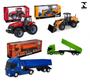 Imagem de Kit Infantil Construção Trator, Escavadeira e Caminhão