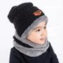 Imagem de Kit Infantil Criança Touca Gorro Cachecol Forrada Lã Inverno