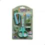 Imagem de Kit Infantil de Papelaria: Tesoura Redonda Sem Ponta + Mini Grampeador + Washi Tape  cor verde