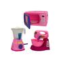 Imagem de Kit Infantil Mini Confeitaria com Liquidificador, Batedeira e Micro-ondas Cozinha-BS TOYS