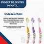 Imagem de Kit Infantil Prato Talher Copo Bebe 6 Peças e escova dente
