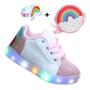 Imagem de Kit Infantil Tenis de Menina Luzinha de Led Com Bolsa e Pulseira