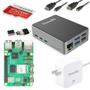 Imagem de Kit Inicial CanaKit Raspberry Pi 5 Pro - 8GB RAM + 128GB Alumínio