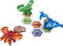 Imagem de Kit Inicial de Bakugan 3 Unidades Nillious Ultra e Colecionáveis Geogan Rising