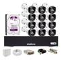 Imagem de Kit Intelbras 12 cameras Full Color Vhd 1120b,dvr 16 Mhdx 1016 C/ HD 2tb