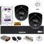 Imagem de Kit Intelbras 2 Mini 3220d C/áudio Dvr 4 Canais 1004c Hd 1tb