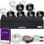 Imagem de Kit Intelbras 6 Cameras Segurança VHD 3220b+ Microfone Audio Full Color 1080p Dvr 3008c 2TB Purple