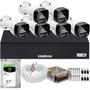 Imagem de Kit Intelbras 6 Cameras Segurança VHD 3220b+ Microfone Audio Full Color 1080p Dvr 3008c 2TB