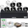 Imagem de Kit Intelbras 6 Cameras Segurança VHD 3220b+ Microfone Audio Full Color 1080p Dvr 3008c 500GB