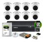 Imagem de Kit Intelbras 8 Cameras de Segurança 1120d Dome Ir 20m Dvr 8ch Mhdx C/ 1tb