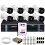 Imagem de Kit Intelbras 8 Câmeras HD 720p 1120 B + DVR Multi Hd Intelbras com HD 1TB + Acessórios