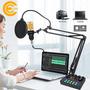 Imagem de Kit Interface Live Podcaster Mini Mixer V8S + Microfone Condensador Estudio