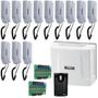 Imagem de Kit Interfone Completo Com 12 Pontos + Porteiro Eletrônico
