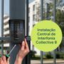 Imagem de Kit Interfone Porteiro Eletrônico Com 5 Pontos Collective 8i Intelbras 10 Tags Fechadura Fx500 Botão