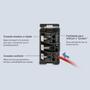 Imagem de Kit Interruptor 4x4 Pial Plus 2 Simples 2 Paralelo Preto Led