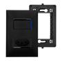 Imagem de Kit Interruptor com LED e Tomada 20A Com Placa e Suporte Preto 4x2 Legrand PIAL Plus+