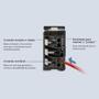 Imagem de Kit Interruptor Duplo com LED e Tomada 20A com Placa e Suporte 4x2 Legrand