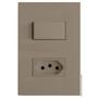 Imagem de Kit Interruptor Simples + Tomada 10A 4X2 Brs12211-4Fe