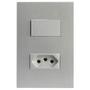 Imagem de Kit Interruptor Simples + Tomada 10A 4X2 Brs12213-0Pr