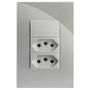 Imagem de Kit Interruptor Simples + Tomada Dupla 10A 4X2 Brg11344-1Pr