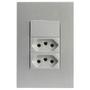 Imagem de Kit Interruptor Simples + Tomada Dupla 10A 4X2 Brs12285-8Pr